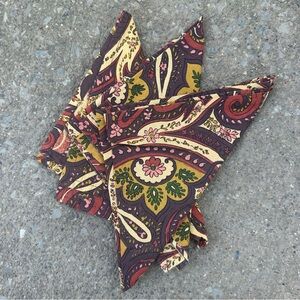 April Cornell Paisley Cotton Napkin Set of 3 15.75” Boho Cottage Fall Colors